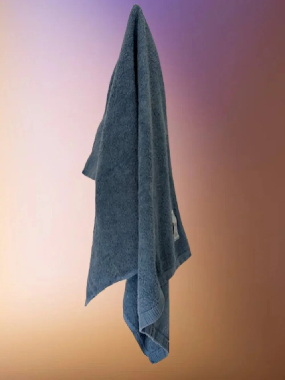Vintage Embroidered 4-Piece Towel Set with Seashell Motif